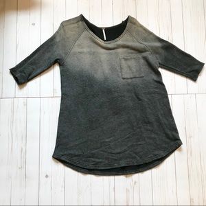 Free People Gray Ombre Tunic Sweatshirt
